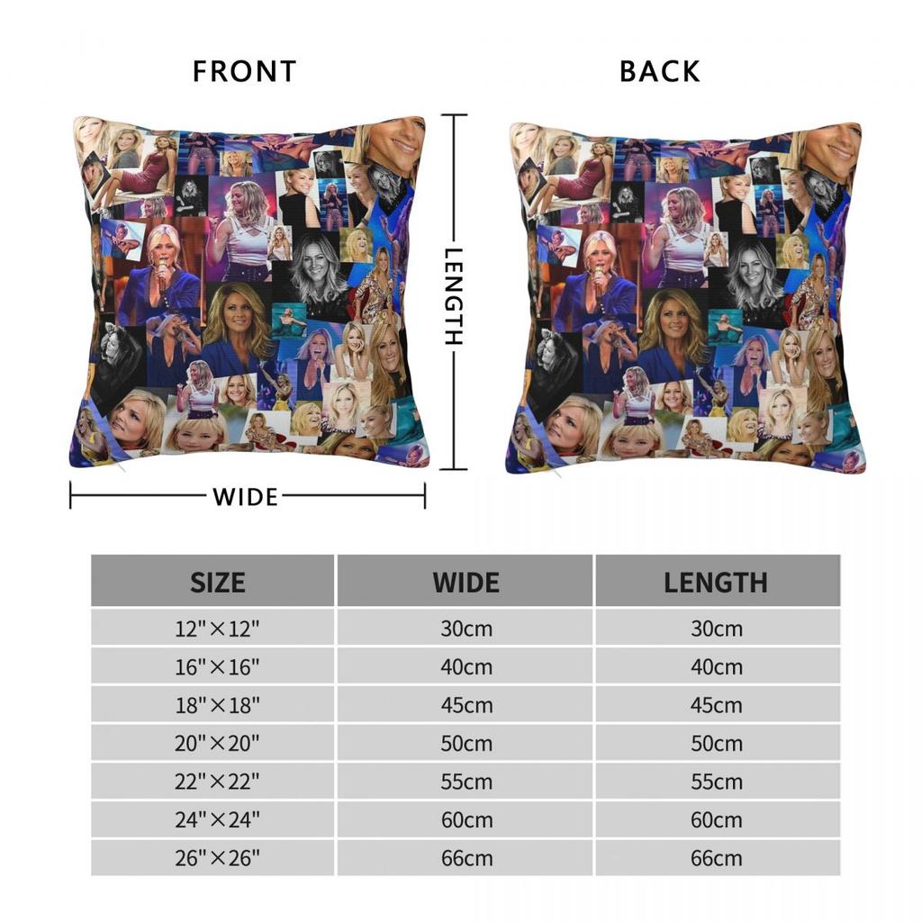 Helene Fischer Abstract Collage Square Pillowcase Polyester Linen Velvet Printed Zip Decor Pillow Case Car Cushion Cover 18"