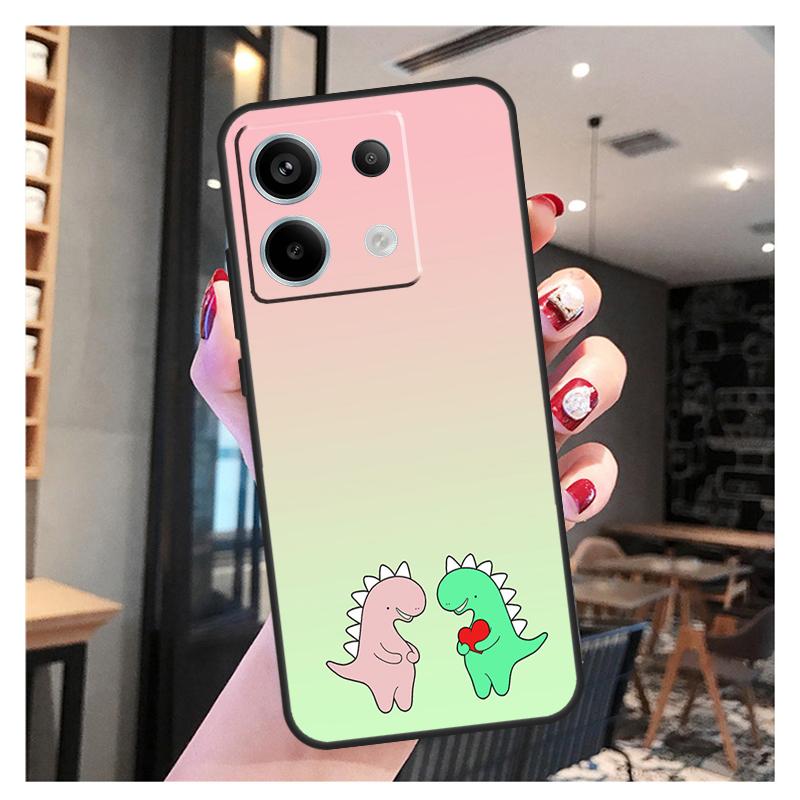 Милый чехол с изображением динозавра Tea-Rex для Xiaomi Redmi Note 13 12 10 9 8 11 Pro 12S 11S 10S 9S Remdi 13C 9C 10C 12C Cover