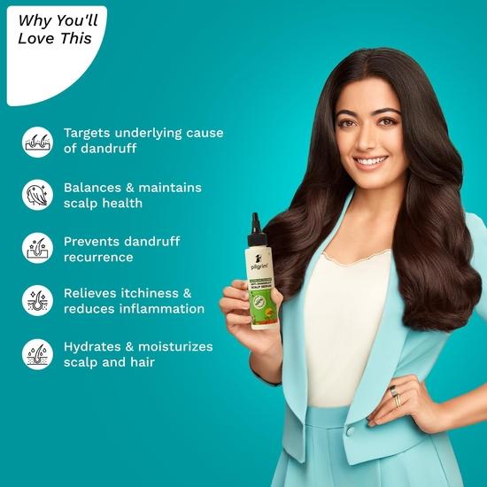 Сыворотка Pilgrim Australian Tea Tree Anti Dandruff Scalp Serum 100 мл | Средство для лечения перхоти и зуда кожи головы перед мытьем | Уменьшает воспаление