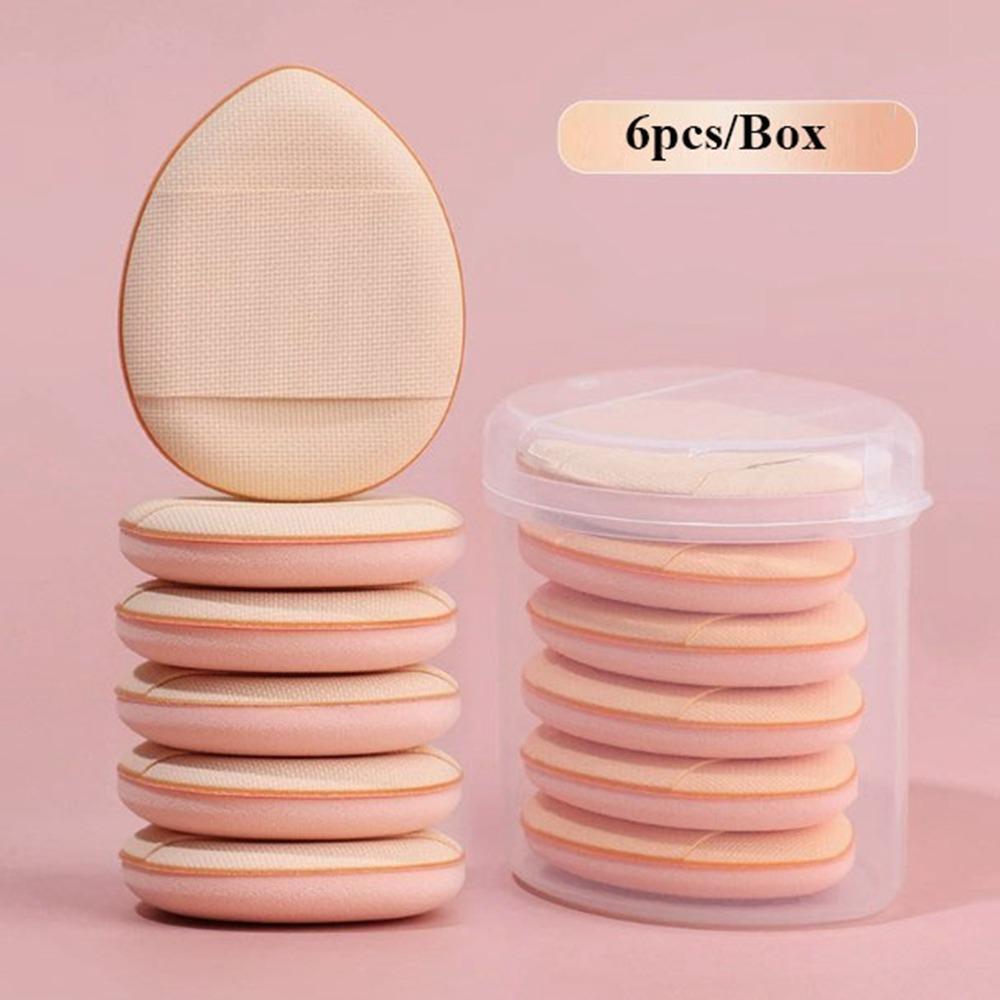 6/10pcs Mini Air Cushion Powder Puff Dual-Use Mixed Sponge Cosmetic Puff New Finger Cushions