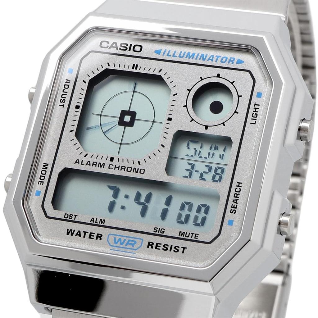 Casio Стандартная серия Vintage Серебристый с металликом Модель для зарубежного рынка Аналогово-цифровые часы, A130WE-7A, Унисекс, Серый, [Б/у]