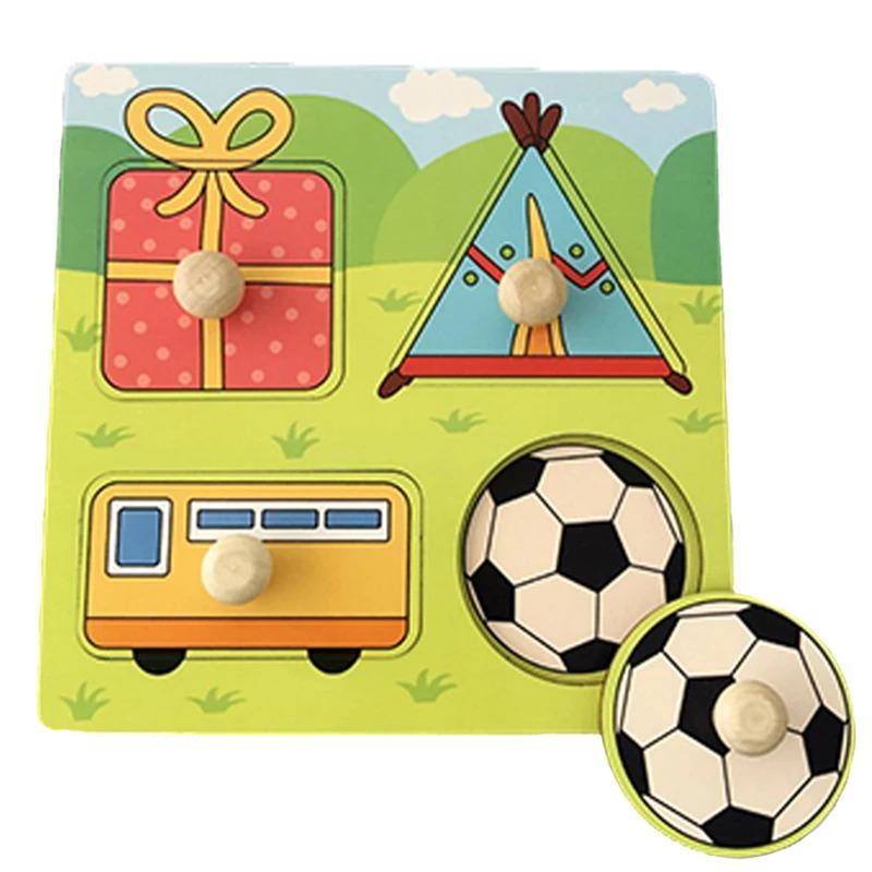 Развивающие деревянные игрушки Геометрические фигуры Монтессори-головоломки Сортировка по цвету Математические кубики Детские дошкольные обучающие игры