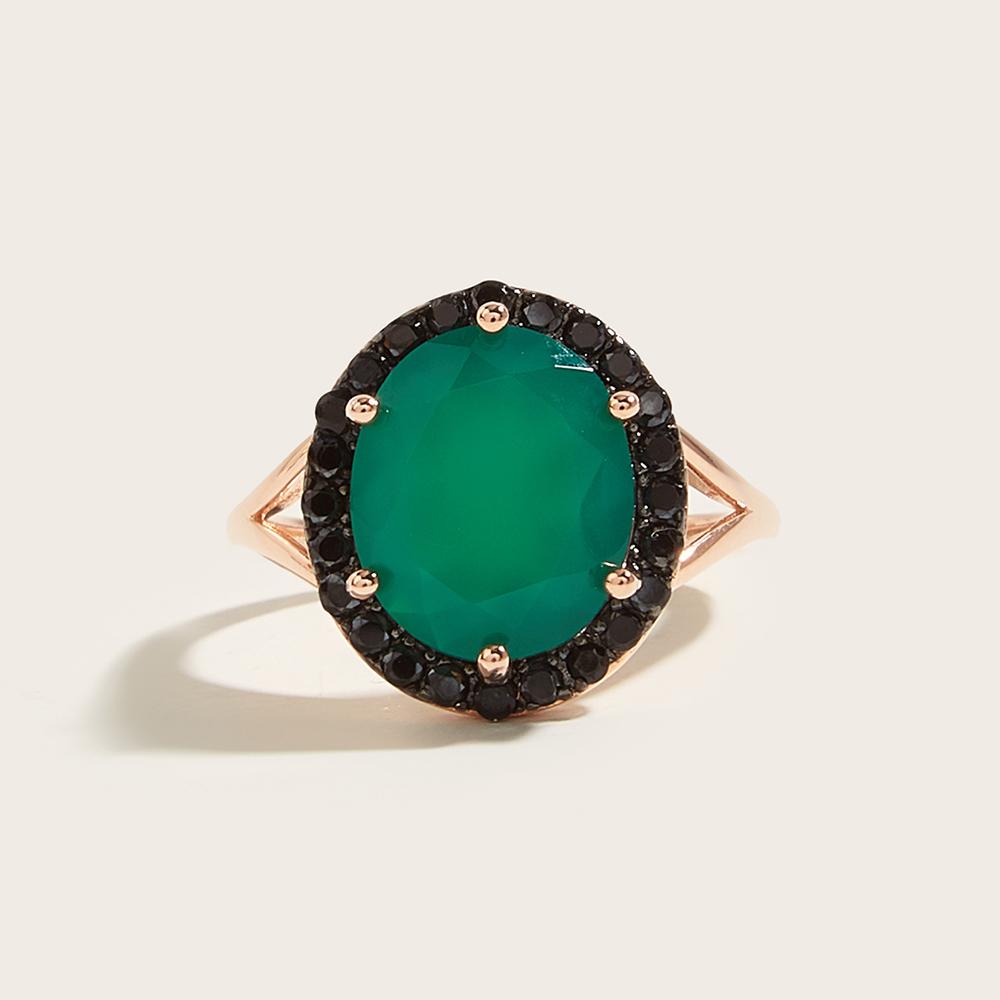 Классическое модное кольцо с натуральным зеленым агатом для женщин, ювелирное изделие из стерлингового серебра 925 пробы, одежда для юбилейной вечеринки