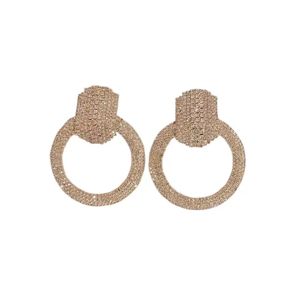 Большие серьги-пусеты с полными бриллиантами, персонализированные, женские, для вечеринки, свадьбы, подарочные, декоративные