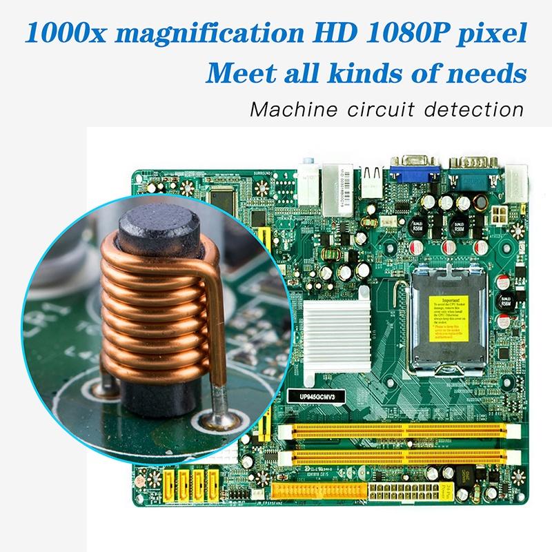 3 в 1 HD 1000X Цифровой микроскоп Светодиодный USB WiFi Микроскоп Камера для микроскопа мобильного телефона со штативом для смартфона Инструменты для проверки печатных плат