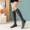 Женские длинные носки выше колена, облегающие, черные, тренд осени/зимы, японский стиль.