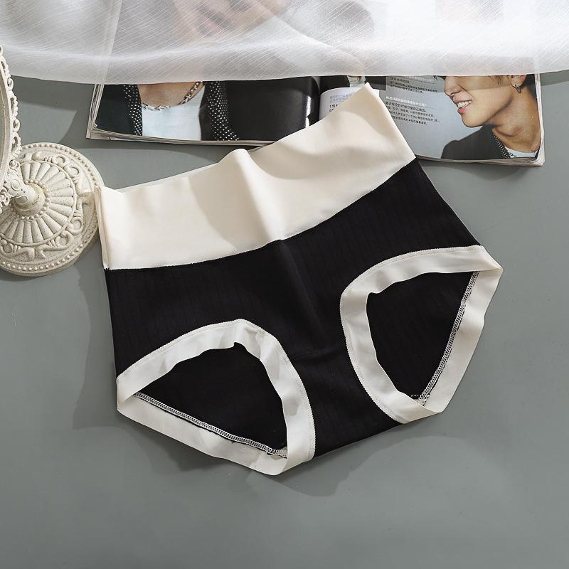 Women's High-Waist Cotton Underwear with Enhanced Elasticity and Breathability for Comfort
