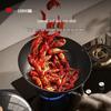 Sanhe Uncoated Refined Iron Flat Bottom Wok