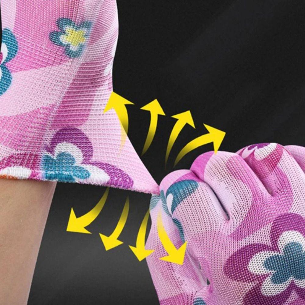 Рабочие перчатки из ПУ Перчатки для защиты труда из нейлона Садовые перчатки с покрытием на ладони Рабочие