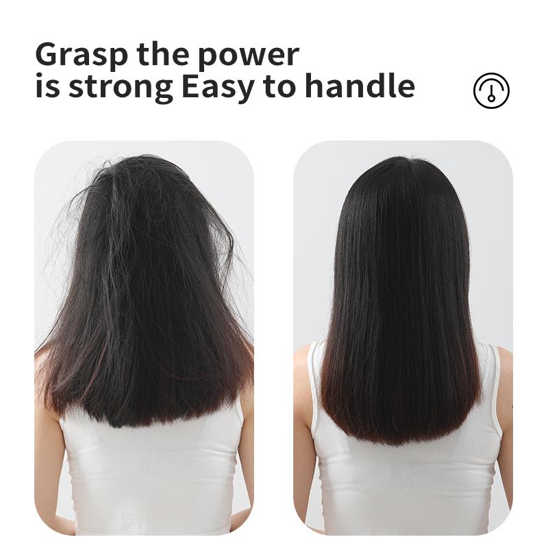 LCD Display Hair Straightening Brush Dual-use for Straight and Curly Hair Lazy Household Styling Curling Brush