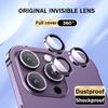 Защитное стекло для объектива камеры iPhone 16 15 14 13 12 11 Pro Max, металлическое кольцо для объектива, защитная пленка для iPhone 13Mini 16 Pro Max