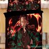 Постельные комплекты Demon Slayer Мультяшный пододеяльник Постельное белье Для мальчиков Детей Односпальный Двуспальный размер Мягкое постельное белье Домашний декор Аниме Одеяло
