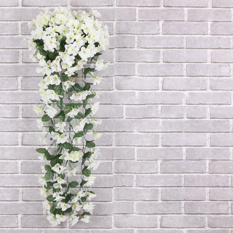 Фиолетовый искусственный лист, гирлянда, лоза, искусственный цветок, настенный подвесной цветок орхидеи, Свадебная вечеринка, домашний декор