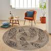 Моющийся круглый ковер с принтом LNA7067-SD352