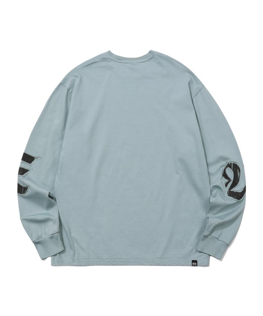 EPISODE UNTITLED Cutting Printing Patch Long Sleeves_Blue
