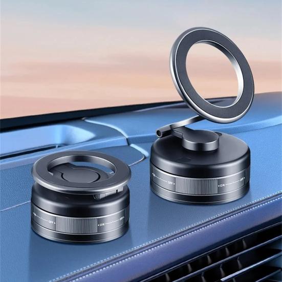 Магнитный вакуумный автомобильный держатель для телефона, вращающийся на 360 градусов, с сильной присоской, регулируемый держатель для приборной панели с креплением на воздуховод