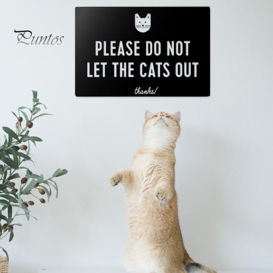 Деревянный знак для кошек с надписью «ПОЖАЛУЙСТА, НЕ ВЫПУСКАЙТЕ КОШЕК НА ВЫХОД» для украшения стены в деревенском стиле для дома, офиса, гостиной, спальни