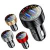 12 24V Dual USB Car Charger QC 3.0 Waterproof 18W Fast Charging Marquee Light LED Voltmeter ON OFF Switch Car-charger Adapter
