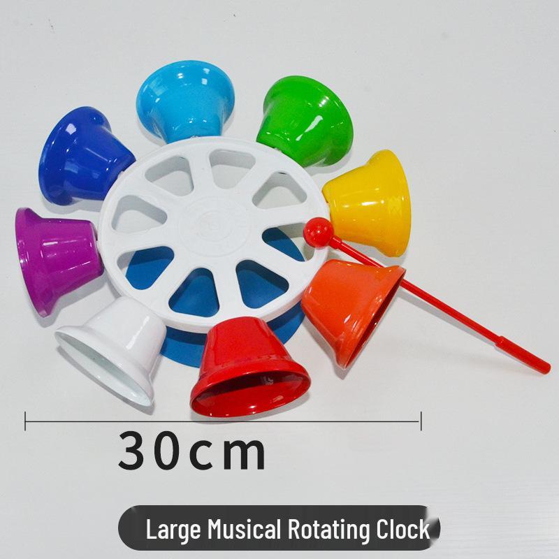 Jingle Bells Musical Instrument for First-Grade Music Class - Wooden Handle & Red Rope Copper-Plated Bell