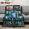 Ocean Creatures Gallery 2D Flat Pattern Flannel Blanket, High quality All Seasons, Home Decor, Warmth and Comfort, Perfect for Christmas Gifts.