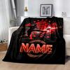 Bayern Munich Print Customize Text Blanket Cozy Personalized Blanket Comfortable Perfect for Couch Picnics Home Decor Living Room All-Season Use