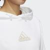 Adidas Front Print Logo Hoodie Long Sleeve Sweatshirt Women Tops White HR2596