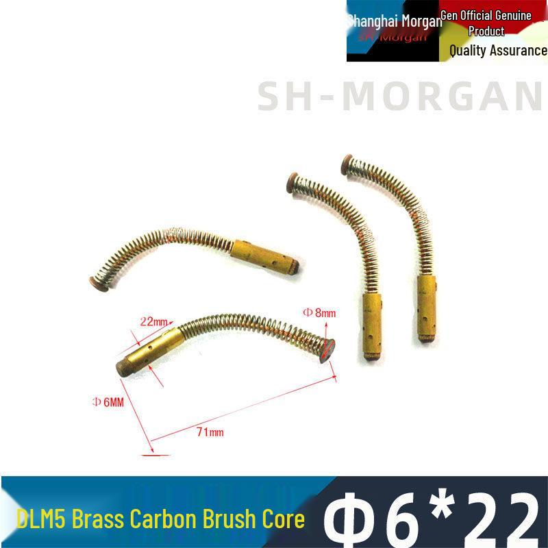 Cylindrical Clutch Carbon Brush Copper Round Screw Rod 6x38 8x30/40