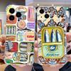 Чехол для телефона 'Сардины консервированные' для iPhone 16,15,14,13,12,11 Pro,Max,Plus,X,XS,XR,SE,Mini Прозрачный силиконовый мягкий
