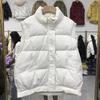 МОДА Пуховый жилет женский 2024 и зимняя новая куртка с большим карманом и прошитыми рукавами из белого утиного пуха утолщенный жилет женская одежда
