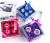 4Pcs/Box Heart-Shaped Rose Soap Flowers Romantic Wedding Party Gift Artificial Flower Decor Health Care Tool Personalized Gift