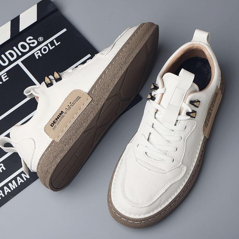 Мужские кожаные повседневные кроссовки