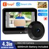 Tuya Smart 1080P 2,4G Wi-Fi Мини-камера безопасности Микроволновой радар Обнаружение человека Цифровой дверной глазок Цифровые дверные глазки