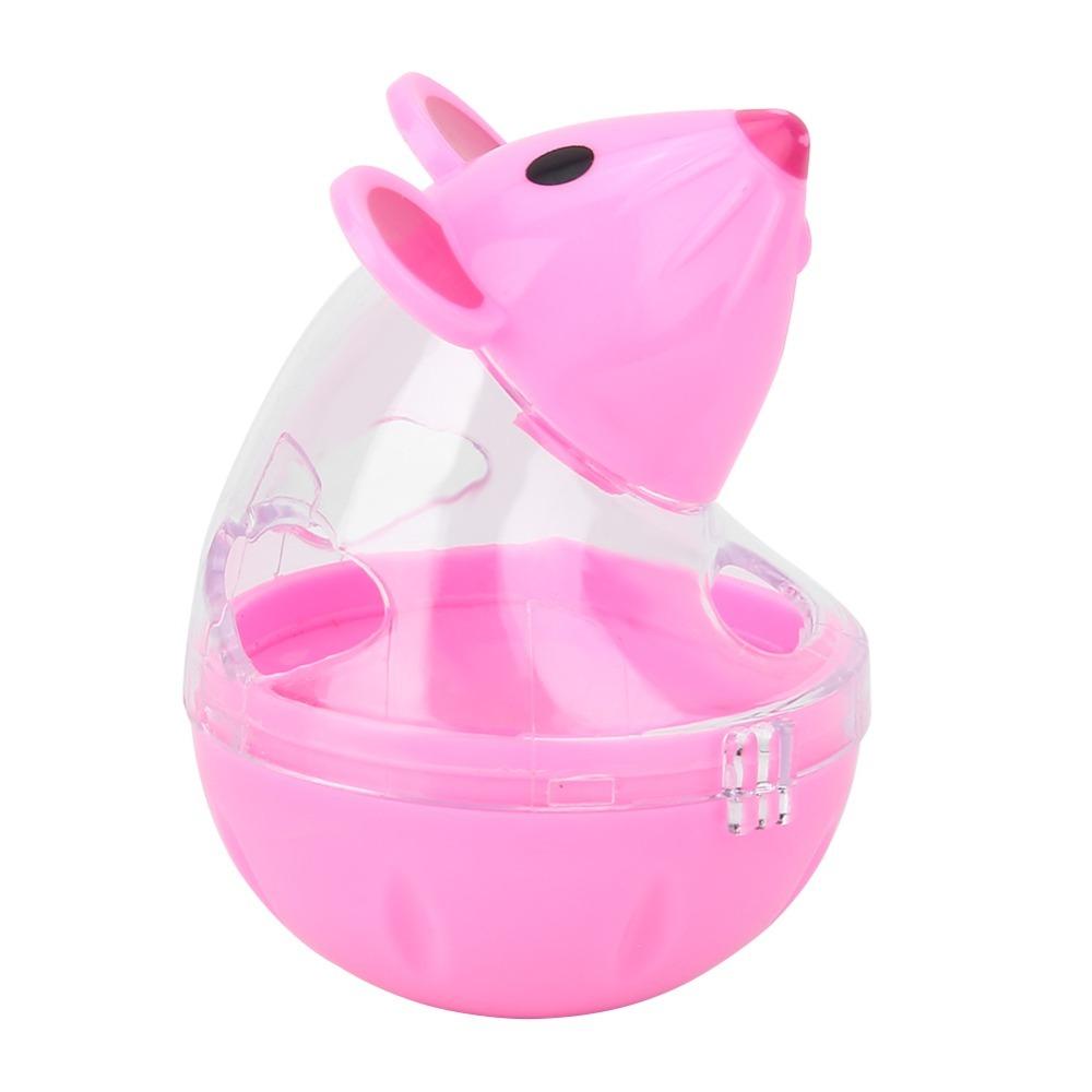 Mouse Head Shaped Cat Toy Polyester & Polymeric Material Cat Treat Dispenser  Indoor Play