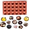 Silicone Chocolate Mold Hemisphere Baking Mold Nonstick Candy Mold 28x17cm TopBazar