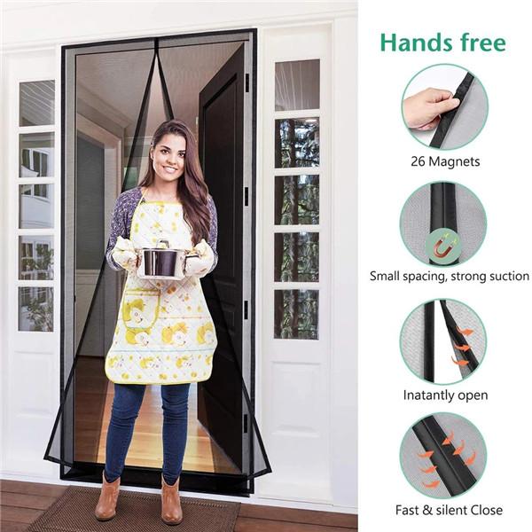 Summer Door Net Simple Magnetic Soft Curtain Anti-mosquito Anti-insect Anti-flying Insects Door Curtain Mesh Netting