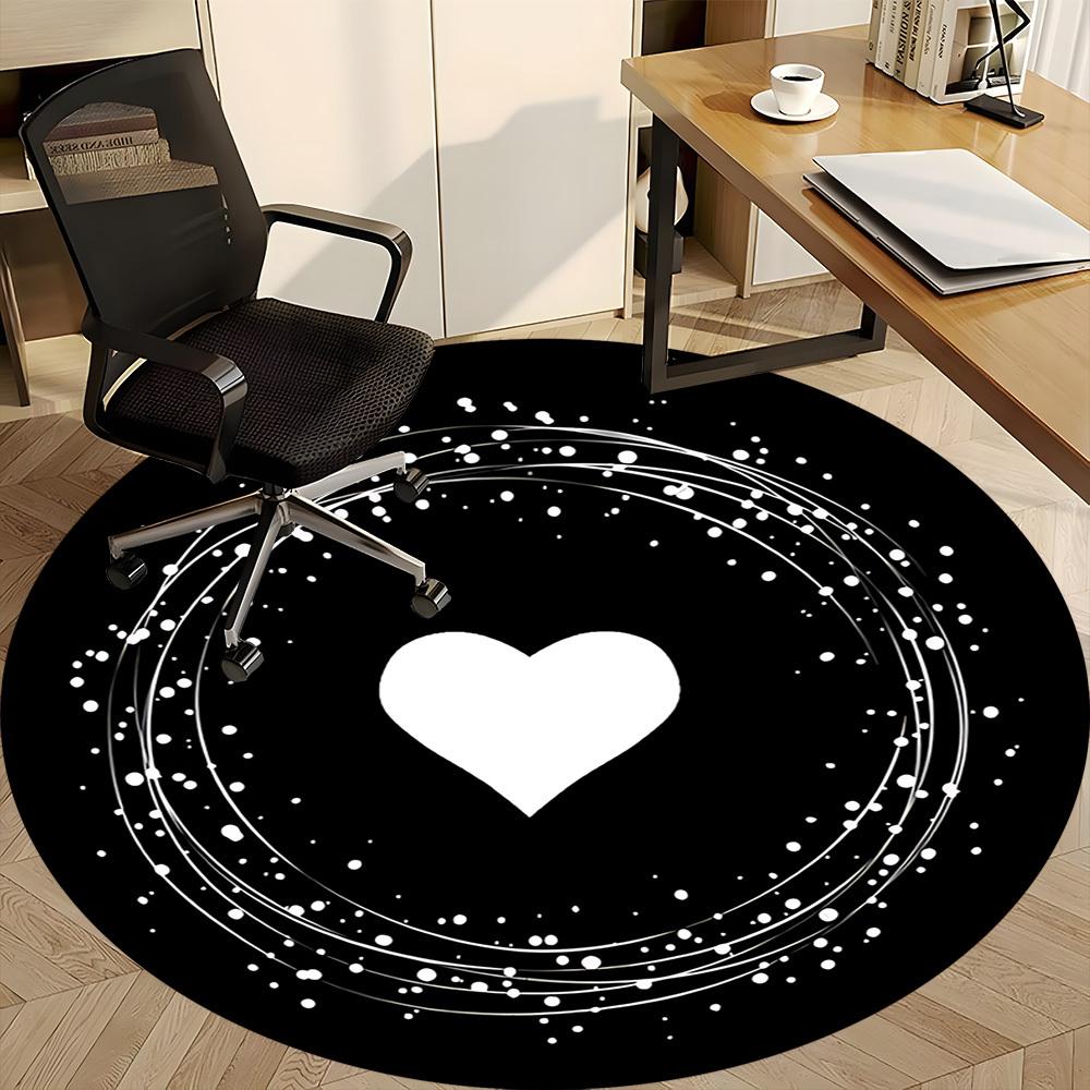 1 шт. Круглый ковер Love Sparkle для офиса, Коврик подходит для офиса, Под офисные стулья, Спальни, Гостиной, Домашнего декора, Декор комнаты