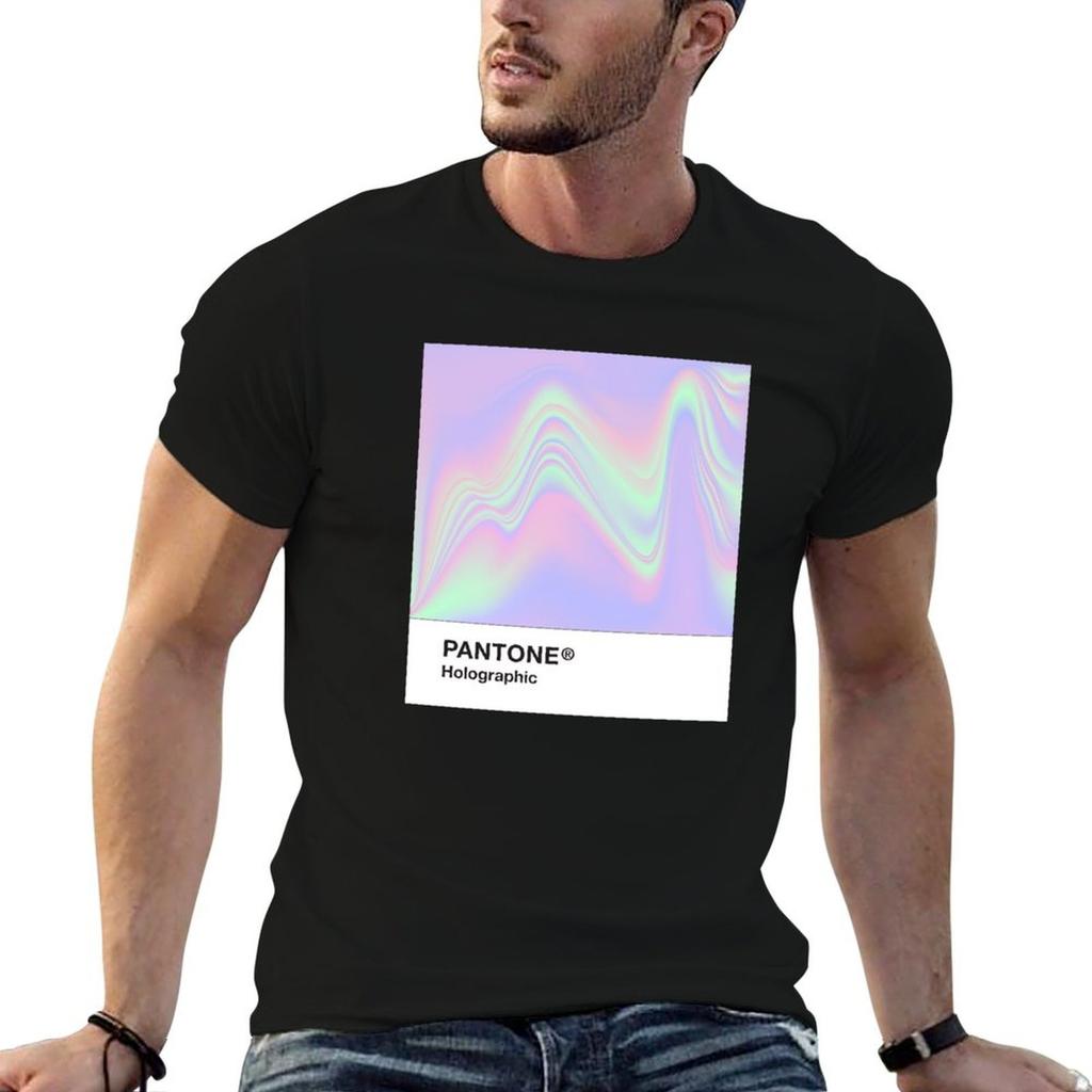 Футболка Pantone Holographic Series 9 смешные футболки хлопок Унисекс футболки графические футболки для Унисекс приталенная футболка