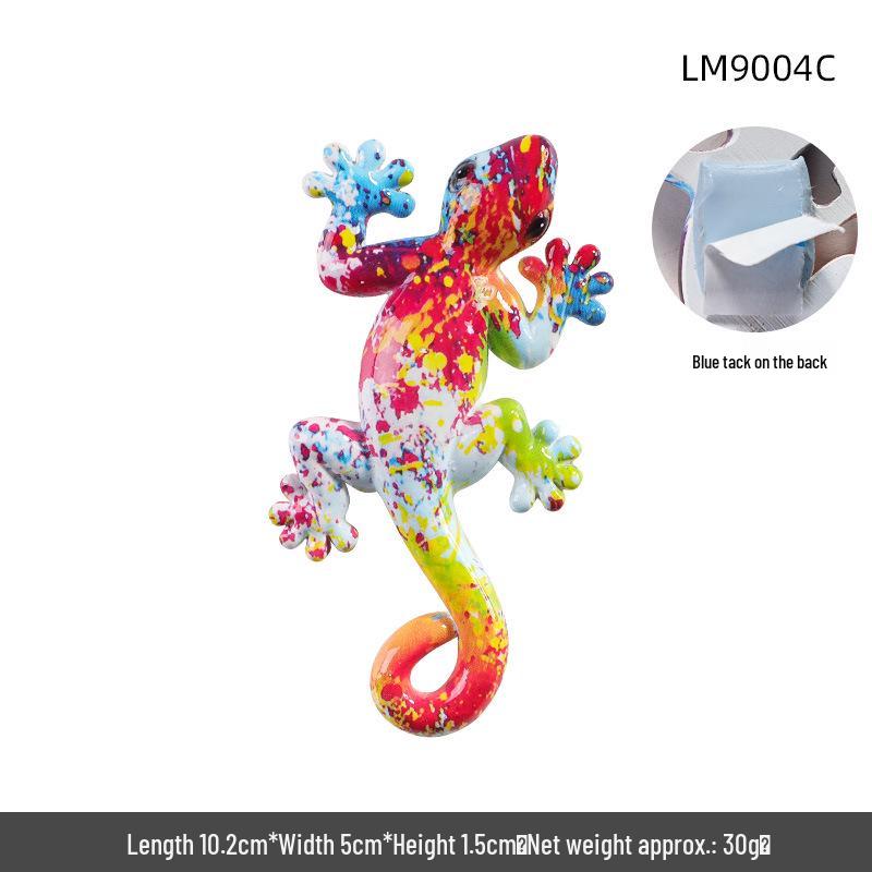 Американское художественное настенное искусство с гекконом: Декоративная подвеска из смолы в виде рептилии