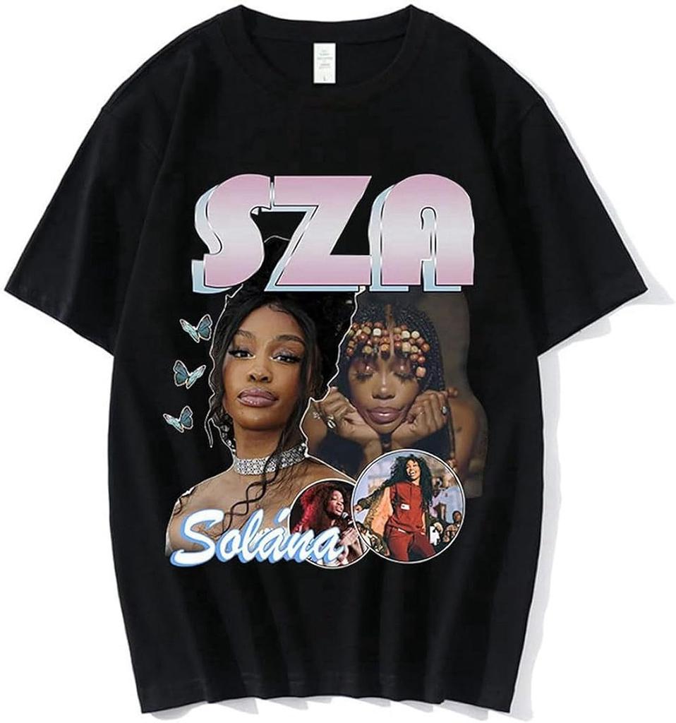 90S Rapper Sza Good Days Graphic Print T Shirt Vintage Punk T Shirts Men Hip Hop Harajuku Tee Shirt Streetwear Couples