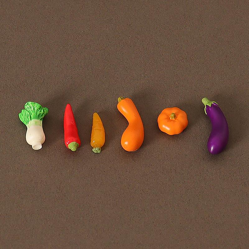 6 шт. набор для кукольного домика, имитация овощей, миниатюрные украшения для кукольного домика 1/12, игрушки для кухни, игровые игрушки