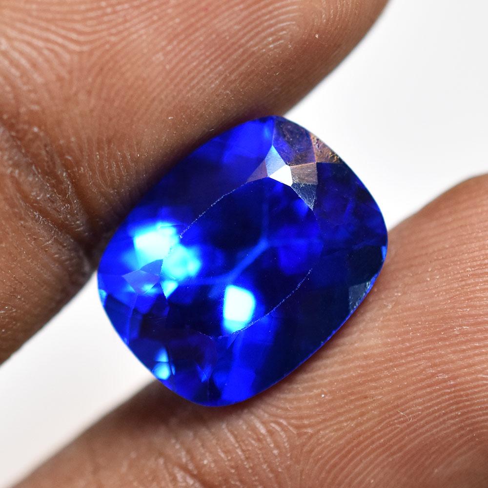 Natural Blue Sapphire Loose Gemstone 10.25 ct Cushion Cut Jewelry Making September Birthstone Gift