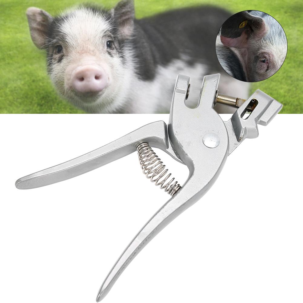 Stainless Steel Livestock Pig Punch Marking Ear Canal Pliers for Distinguish Farm Tool
