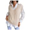 Women V-Neck Casual Loose Knit Sweater Vest