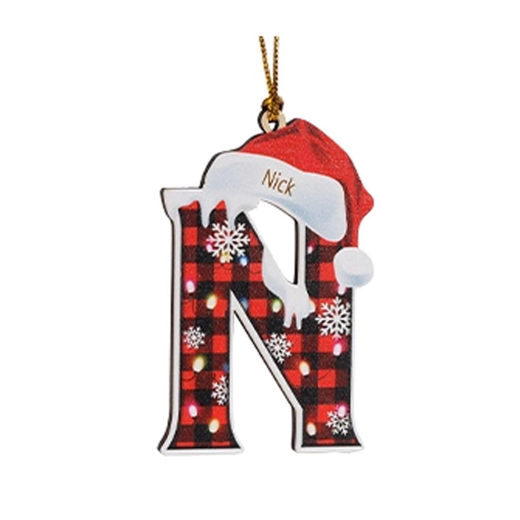 2D Christmas Decoration Pendant Christmas Tree Tag Theme Party Crafts Ornament