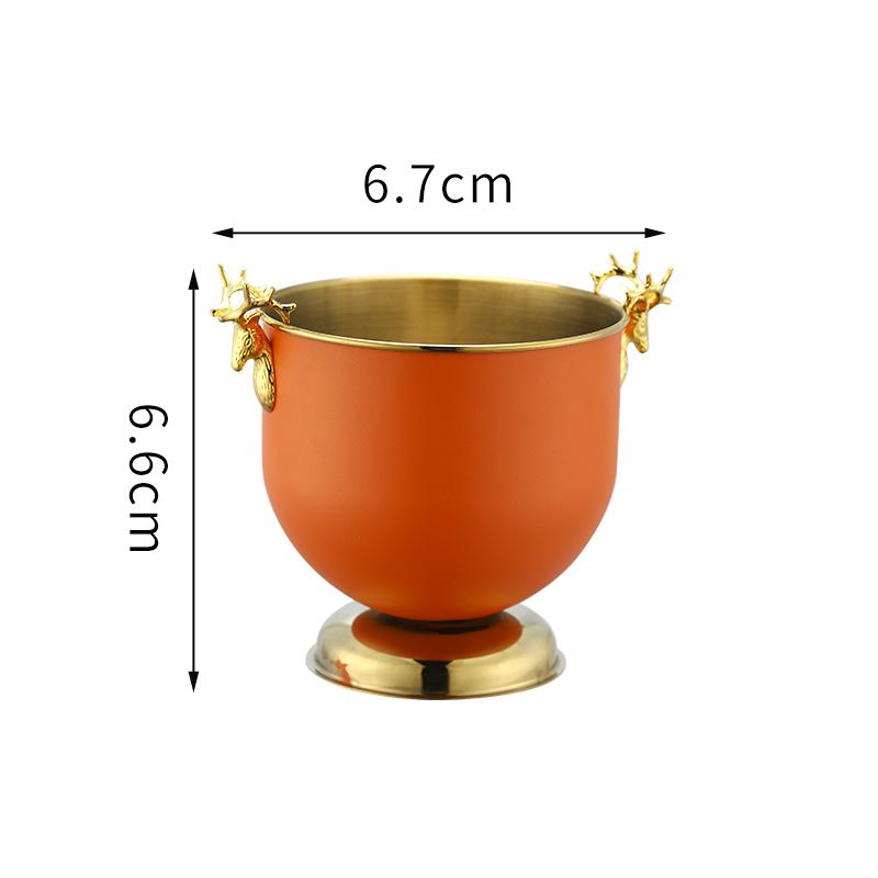 Шампанское, охлажденное вино, пиво, красное вино, куб, бар, КТВ, ведро с двумя ручками, золотое, золотое, толстое, с головой тигра, ведро для льда, шампанское