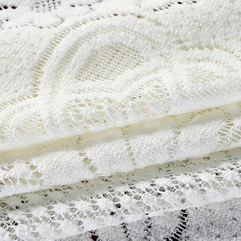 Модная кружевная ромбовидная сетка, выдолбленная скатерть, бытовая белая кружевная круглая скатерть, практичная квадратная кружевная скатерть, декоративная ткань