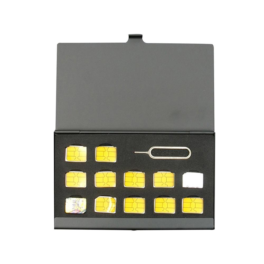 Алюминиевый портативный чехол для хранения памяти мобильного телефона Apple Samsung 56, SIM-карта, защитный чехол