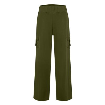 Женские модные однотонные брюки для йоги с эластичной талией и множеством карманов, повседневные брюки