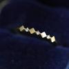 S925 Sterling Silver Geometric Diamond Spacer Ring - Adjustable, Stacking, French Chic Style