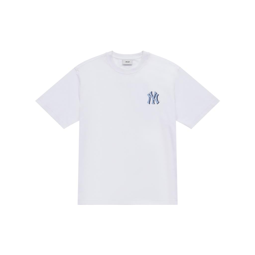 New MLB MONOGRAM Collection New York Yankees SS25 T Shirt Unisex Ecru 3ATSM2153-50WHS